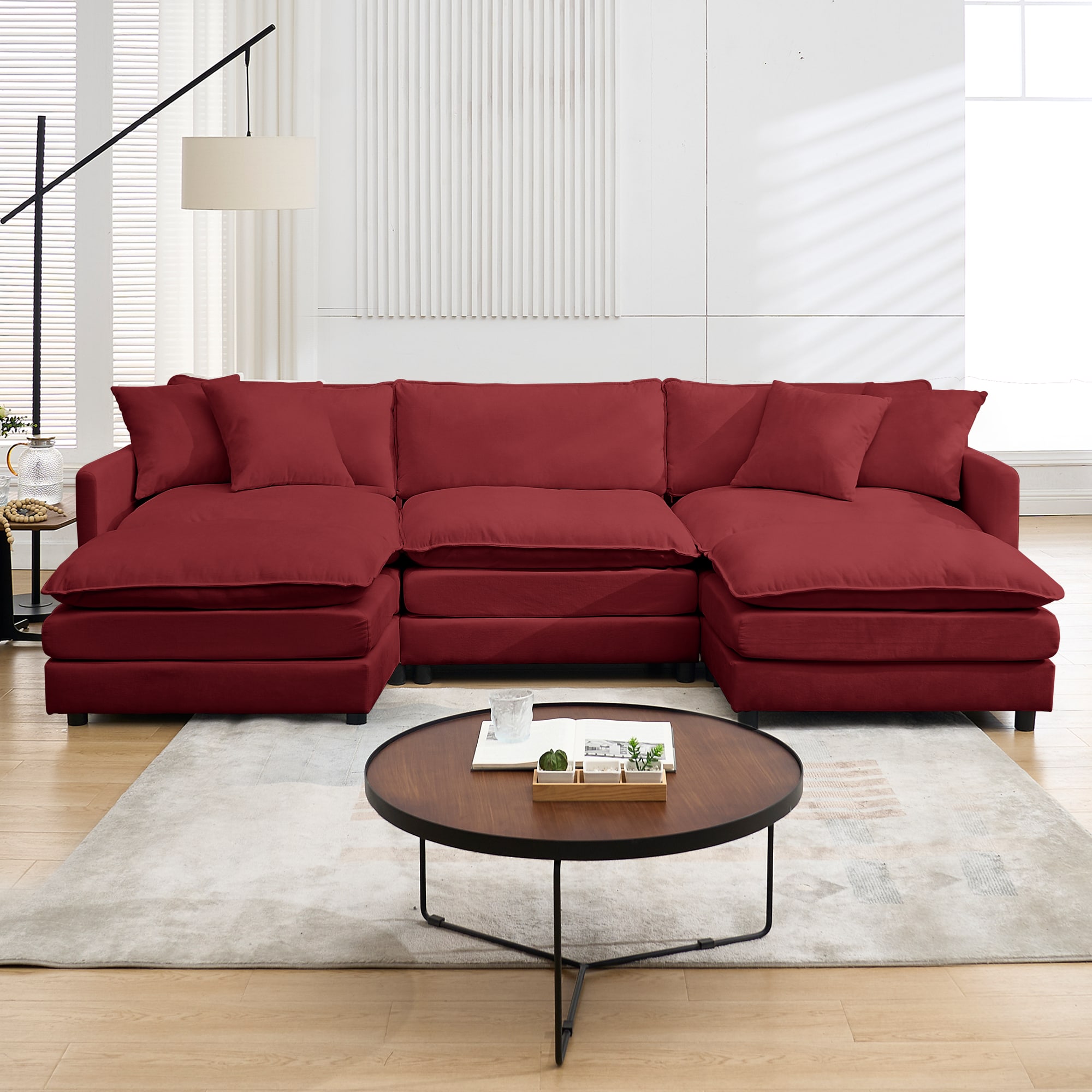 U-Shaped Sectional Sofa with Ottoman U-Shaped Sectional Sofa with Ottoman